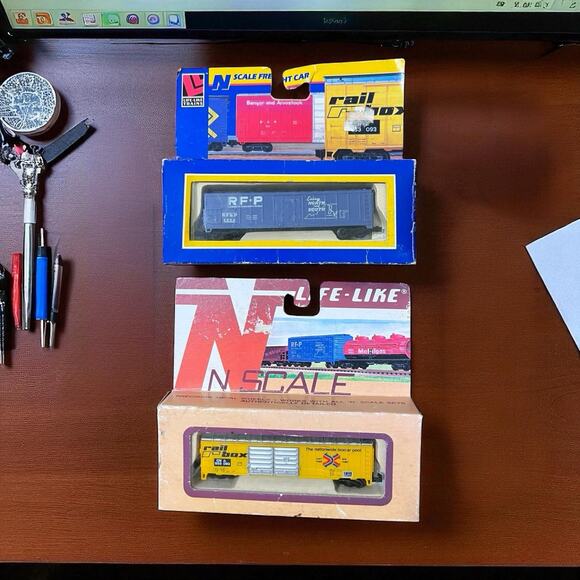 2 VINTAGE NIB Life Like RF & P and CNA Rail Box Freight Box Car N Scale - Picture 1 of 13